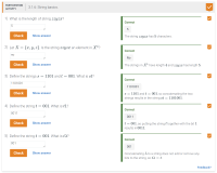 a screenshot of exercises from an online textbook, dealing with questions around the basics of string lengths and definitions